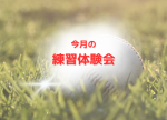 5月の練習体験会のご案内！（未就学児～4年生）